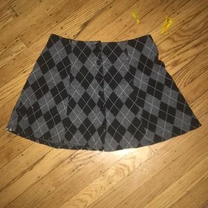 argyle mini skirt